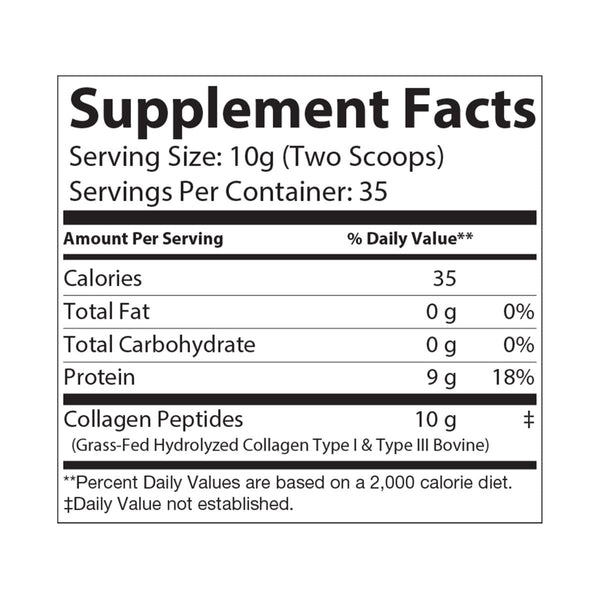 Collagen Peptides Type I & III Supplement (350g, 12.3oz)